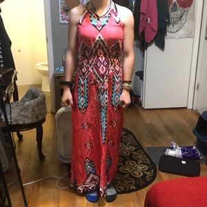 A multicolored summer dress
